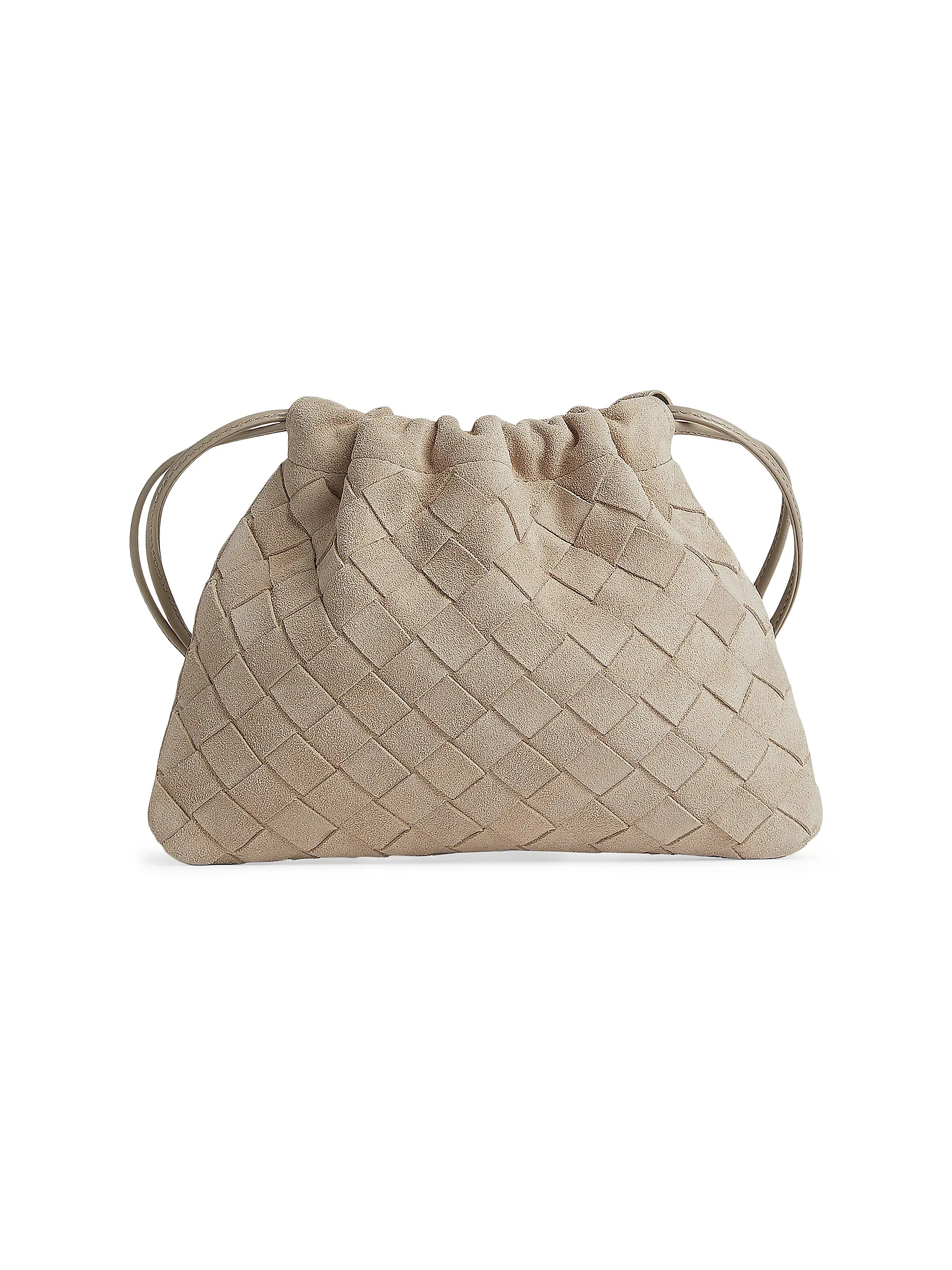 Bottega Veneta Small Dustbag Intrecciato Suede Crossbody Bag | Saks Fifth Avenue | Saks Fifth Avenue