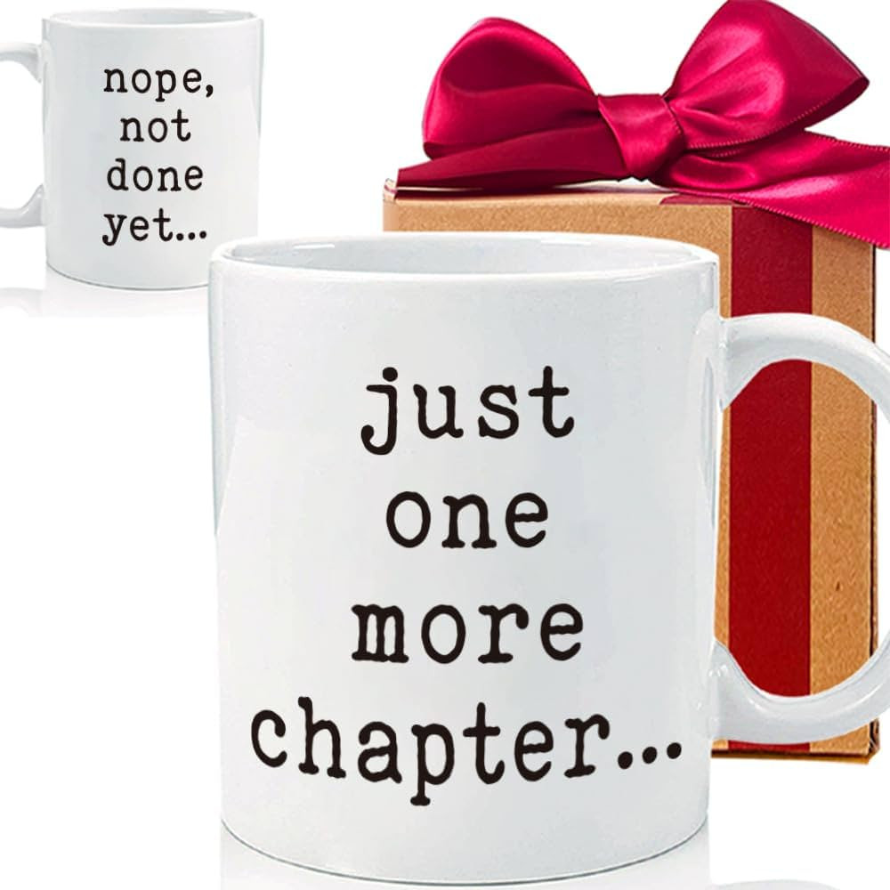 Funny Coffee Mug Gifts for Birthday, Just One More Chapter Coffee Mug 11oz, Novelty Mug Gifts for... | Amazon (US)