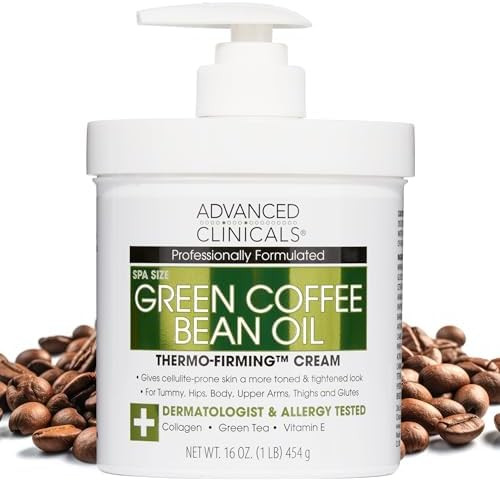 Advanced Clinicals Green Coffee Bean Thermo - Firming Body Lotion | Caffeine Infused Collagen Cre... | Amazon (US)
