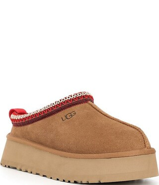 UGG Tazz II Suede Logo Detail Platform Clog Slippers | Dillard's | Dillard's