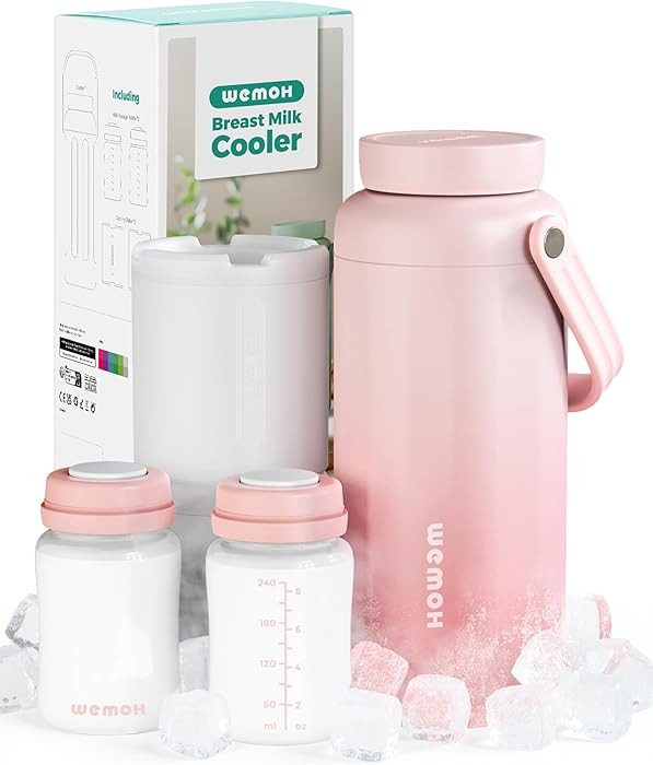 Breast Milk Cooler Bottle - 12H+ Ice-Cold/24H Safe Storage, Compatible with Spectra Pumps, TSA Ap... | Amazon (US)