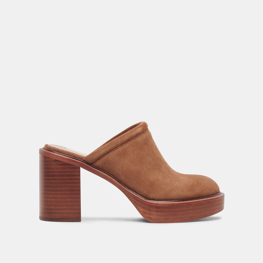 CASTEL HEELS CHESTNUT SUEDE | DolceVita.com
