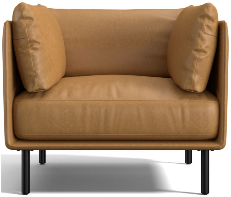 Wells Leather Accent Chair + Reviews | Crate & Barrel | Crate & Barrel