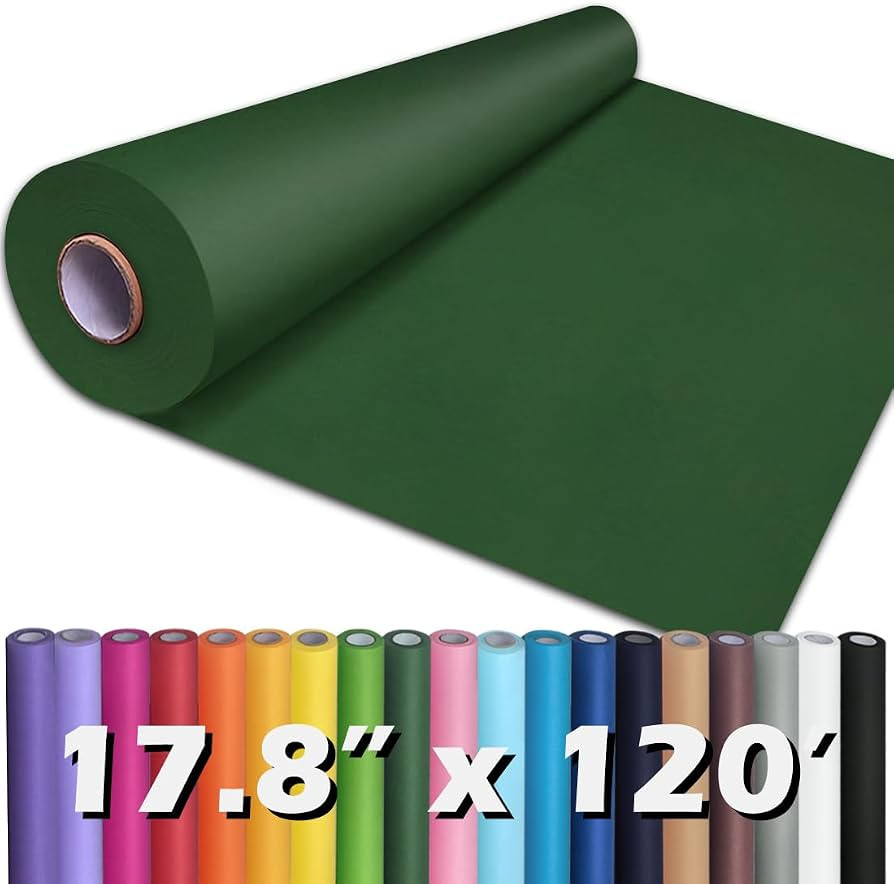 PerkHomy 17.8" x 1,440" (120') Dark Green Kraft Paper Roll for Craft Bulletin Board Paper Art Tab... | Amazon (US)