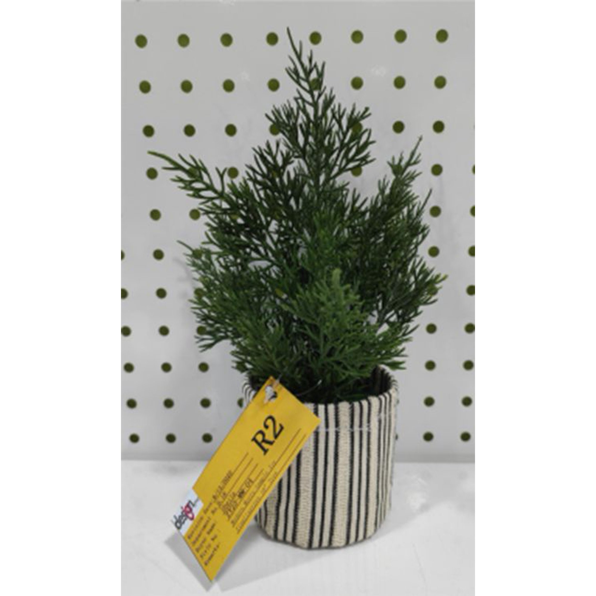Pine Tree with a Black Stripe Base Tabletop Decor, 12", by Holiday Time - Walmart.com | Walmart (US)