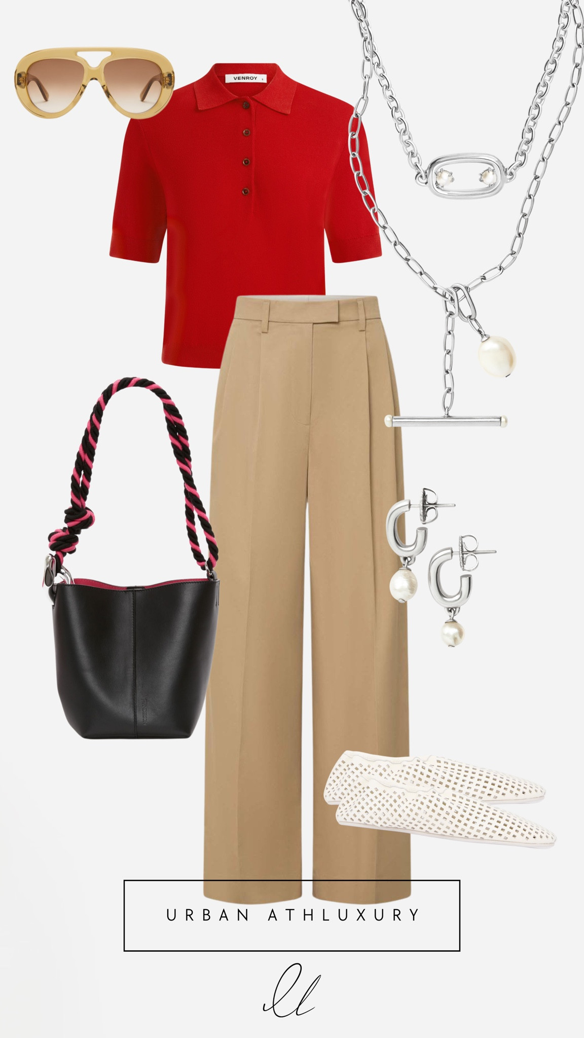 Urban Athluxury: the perfect blend of casual sophistication and urban edge—a nod to the effortless spirit of athluxury. The bold polo top brings a touch of sporty refinement, while the wide-leg, neutral trousers anchor the outfit in timeless simplicity. Mix and match your accessories to create different looks  

#LTKstyletip