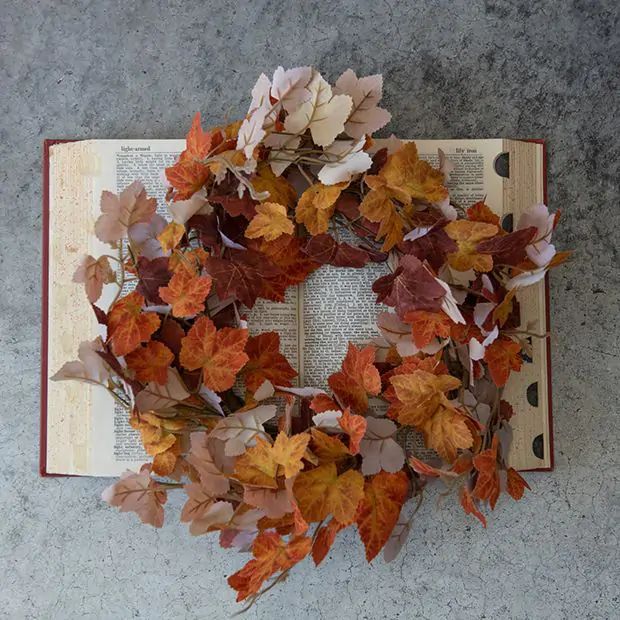Autumn Accents Maple Leaves Wreath | Antique Farm House