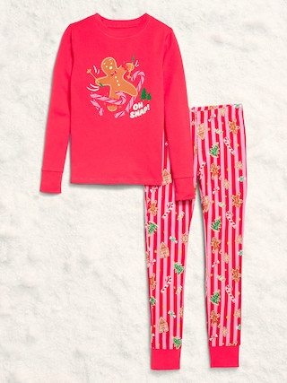 Gender-Neutral Snug-Fit Graphic Pajama Set for Kids | Old Navy (US)