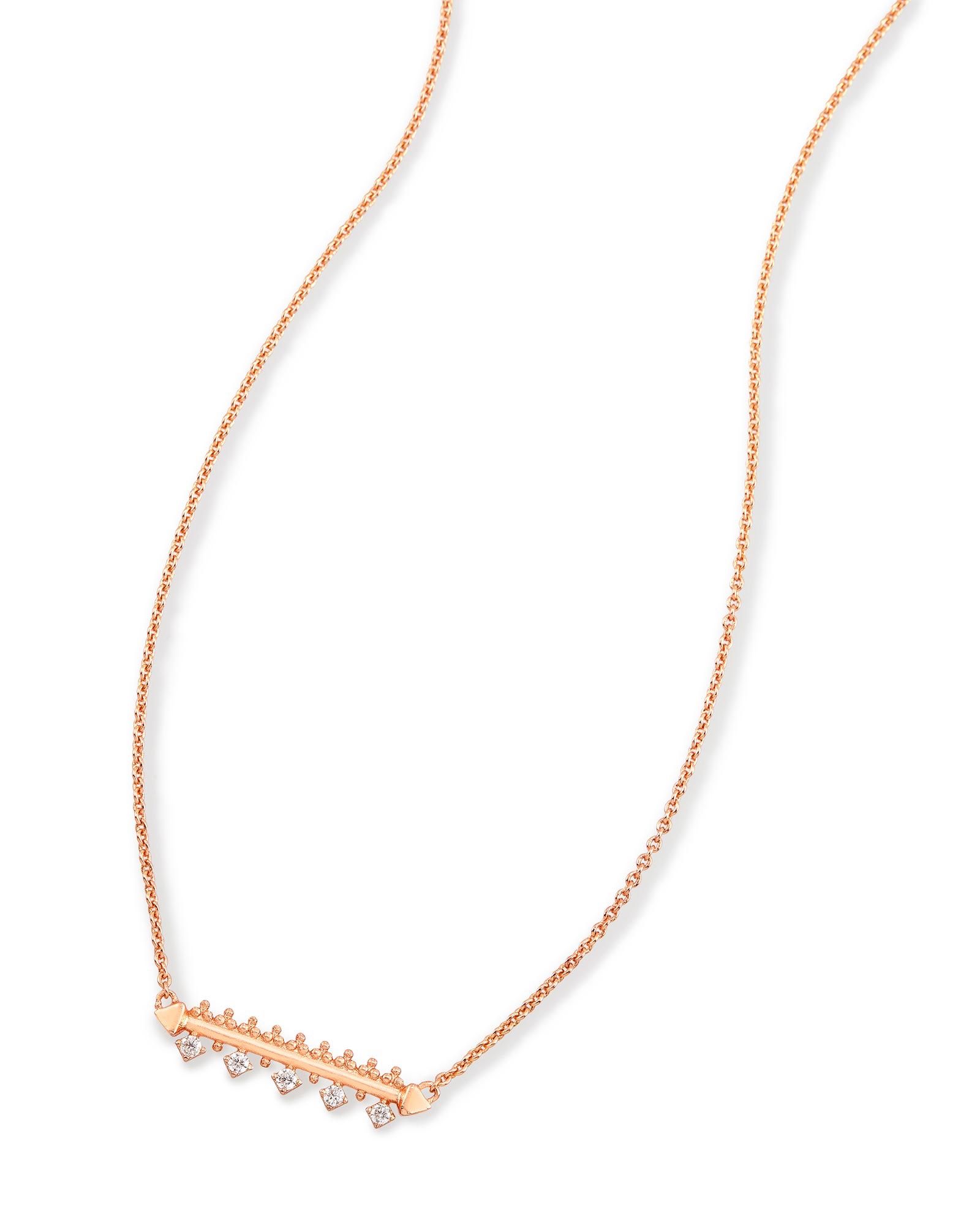 Anissa Bar Pendant Necklace in Rose Gold | Kendra Scott