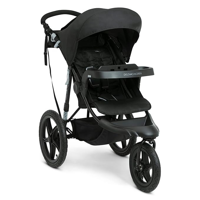 Delta Children Apollo Jogging Stroller - Shock Absorbing Frame with Large Canopy & Recline - Car ... | Amazon (US)