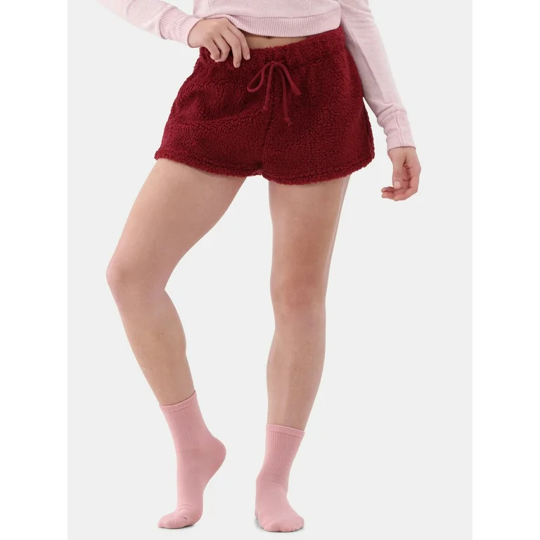 No Boundaries Plush Shorts, 1.5” Inseam, Women's | Walmart (US)