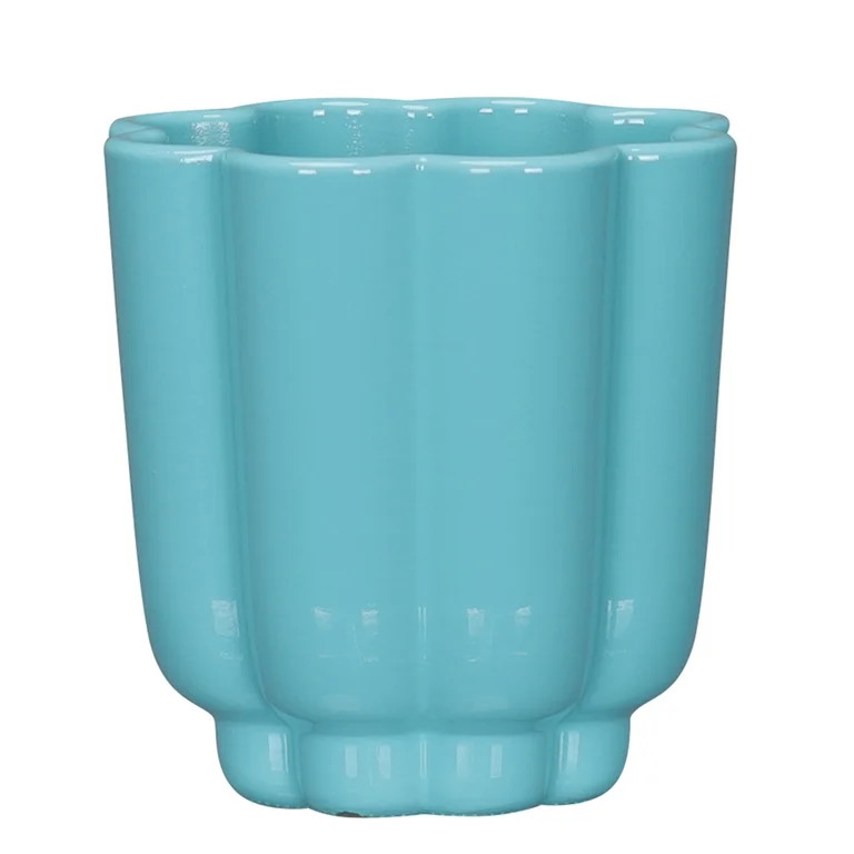 Mainstays Arlo 4" x 4" x 4" Round Aqua Ocean 100% Recycled Resin Planter | Walmart (US)