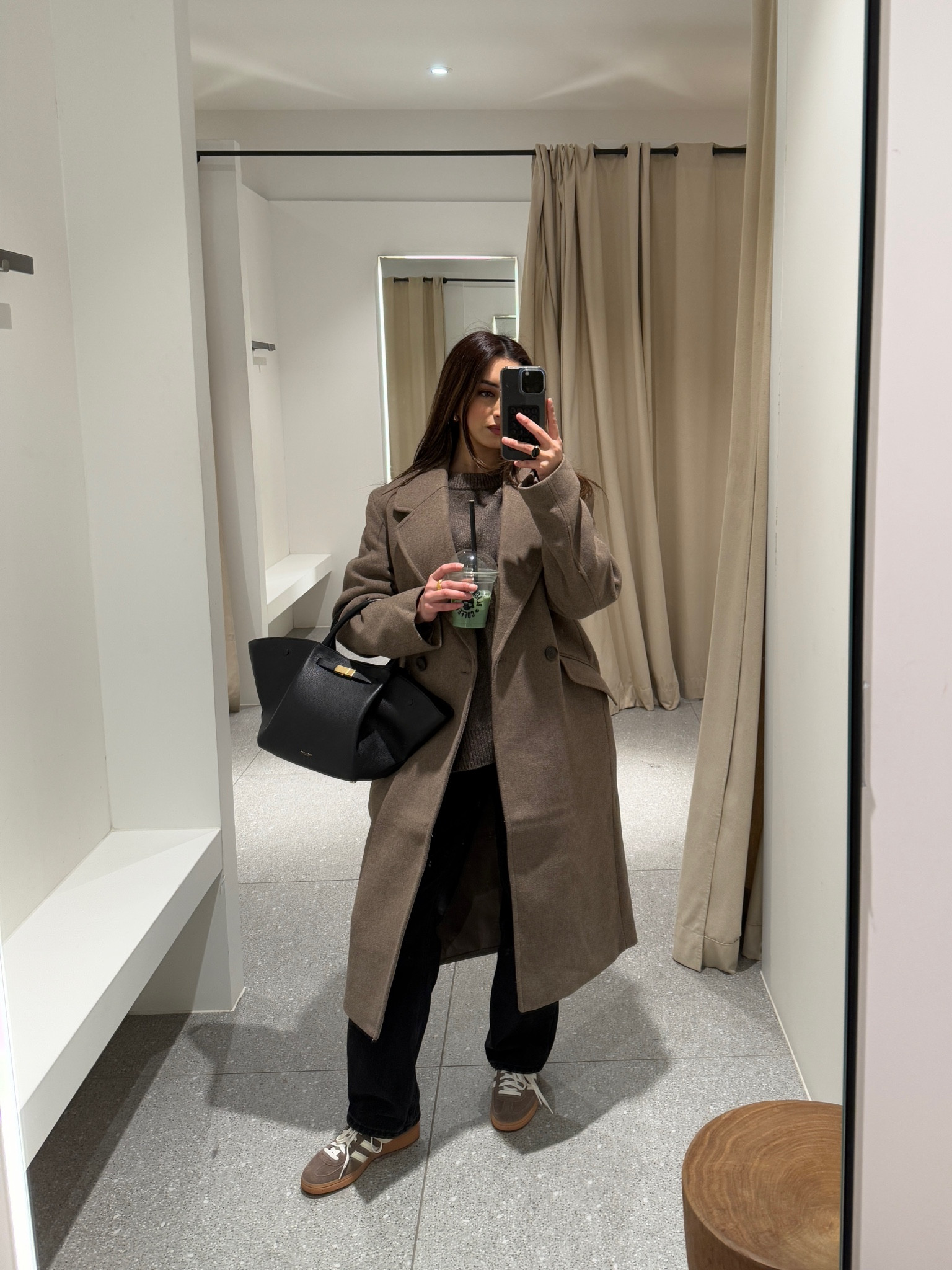 Neutral layering to keep cosy and warm,
The perfect shopping day outfit #winteroutfit #neutrals #maxicoat #demellier 

#LTKwinter #LTKuk #LTKbag