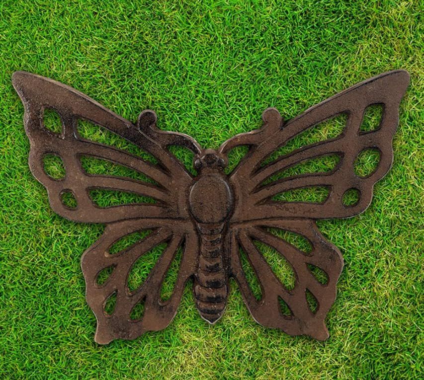 MDLUU Butterfly Stepping Stone, Cast Iron Butterfly Flagstone, Decorative Stepping Stone for Lawn, Y | Amazon (US)