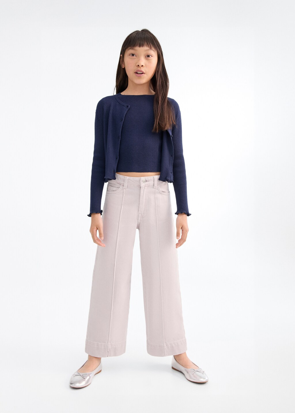 Culotte jeans with seam detail - Kids | MANGO USA | Mango (US/MX/AU)