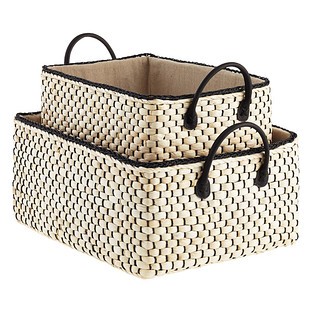 Loft Woven Storage Bins with Handles | The Container Store