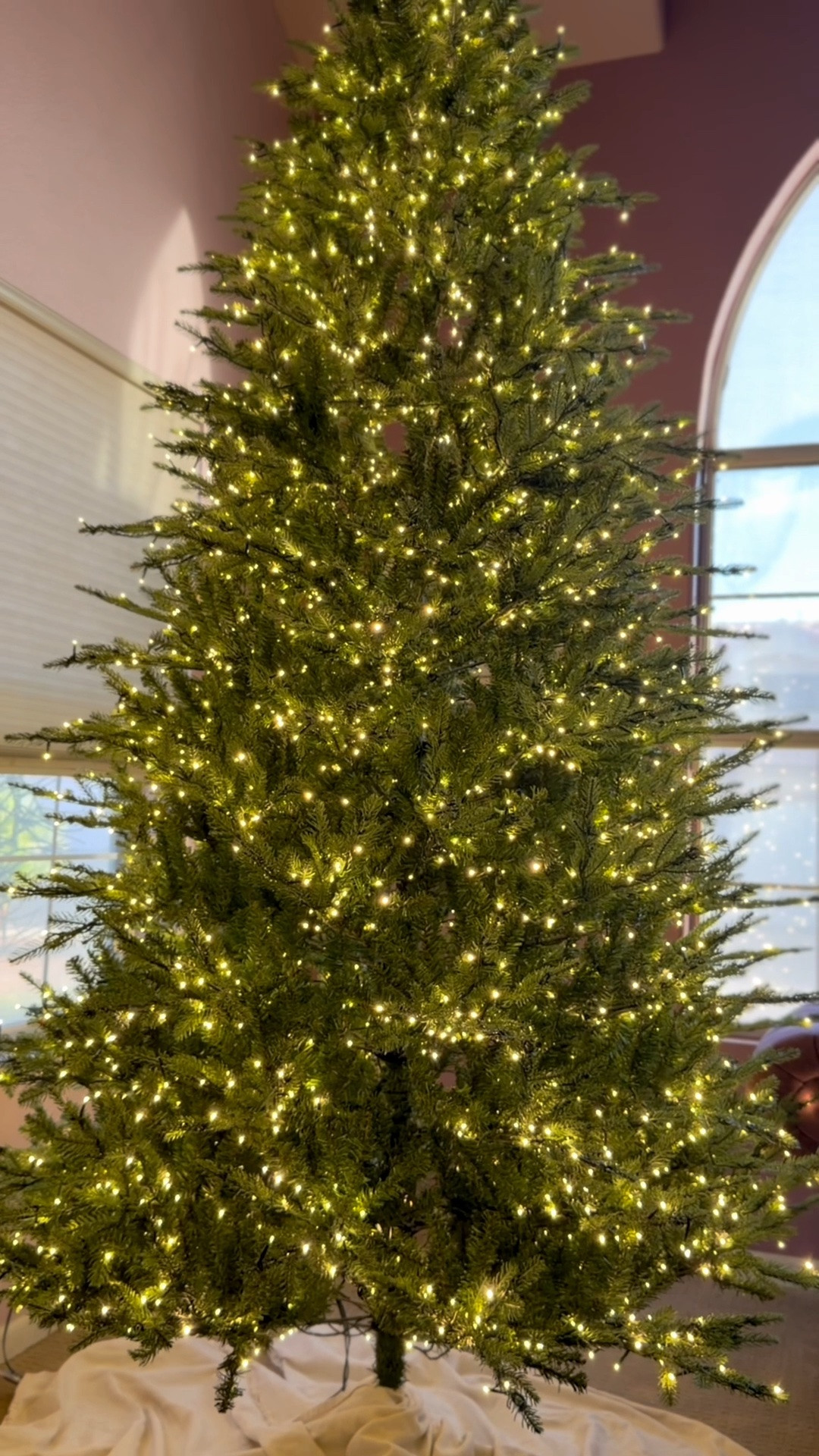 The first evening is always my favorite. 🤍
Before the ornaments. Before the ribbon. Just the glow of the lights, a cup of tea, and a quiet room.
If you're dreaming of a peaceful Christmas this year, this beautiful tree is finally back in stock. I've linked all five tree variations and sizes here. The one featured here is the 9 foot Grand Duchess. Now is definitely the best time to get one before the rush and inevitable sellout!

#LTKdayinmylife #LTKSeasonal #LTKHome