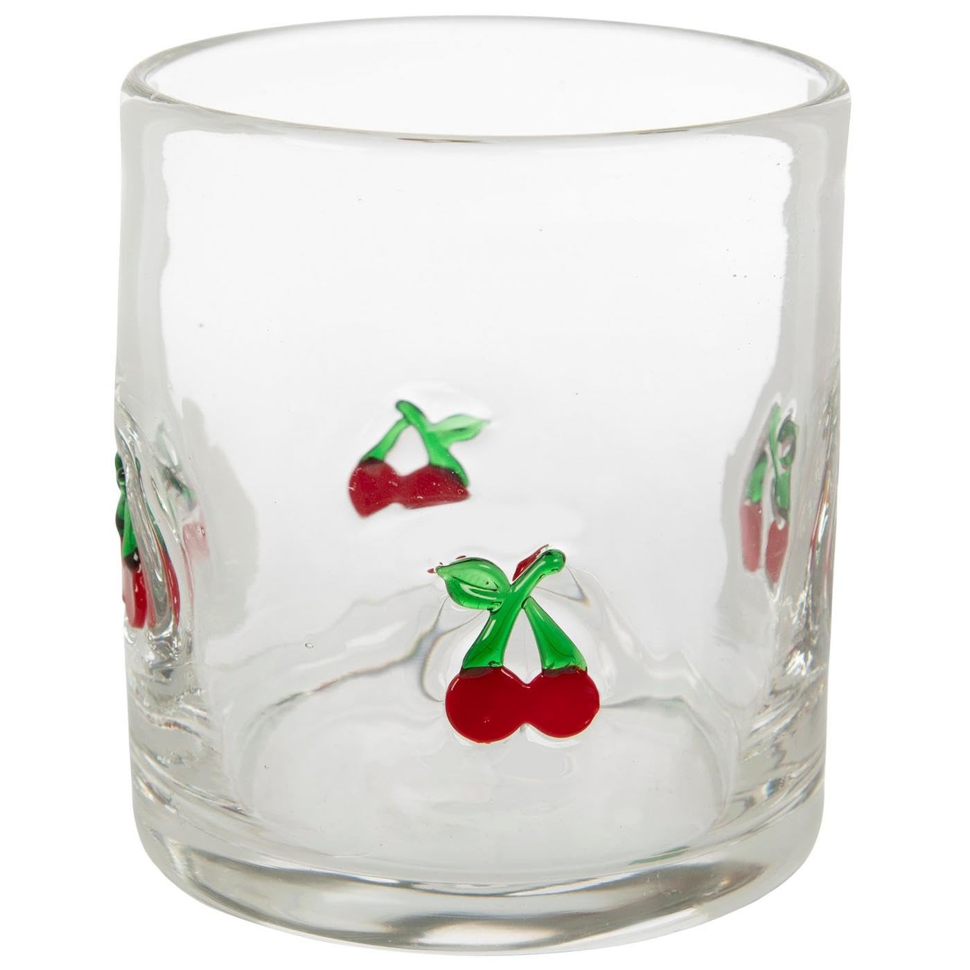 Hobby Lobby Decorative Glass Tumbler, 13 Oz, Clear with Embossed Accents, 3.86" Height (Cherry) | Amazon (US)