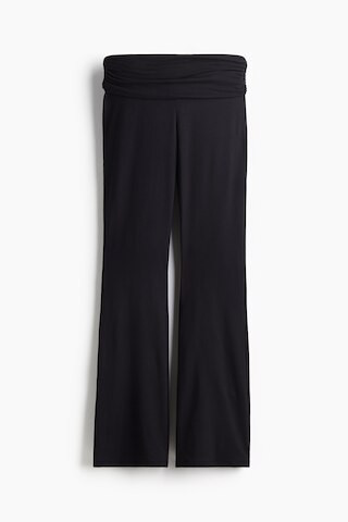 H & M - Yogahose aus Mikrofaser mit Raffungen - Schwarz - Damen | H&M (DE, AT, CH, NL, FI)