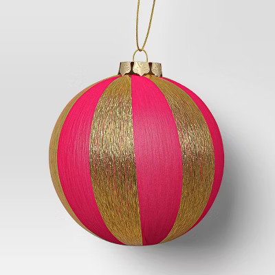 3.5" Christmas Hot Pink Thread Wrapping Ornament - Wondershop™ | Target
