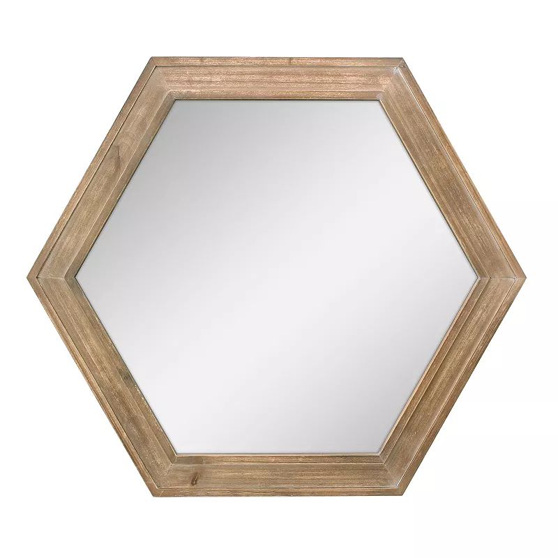Stonebriar Collection Natural Wood Hexagon Hanging Wall Mirror, Multicolor | Kohl's