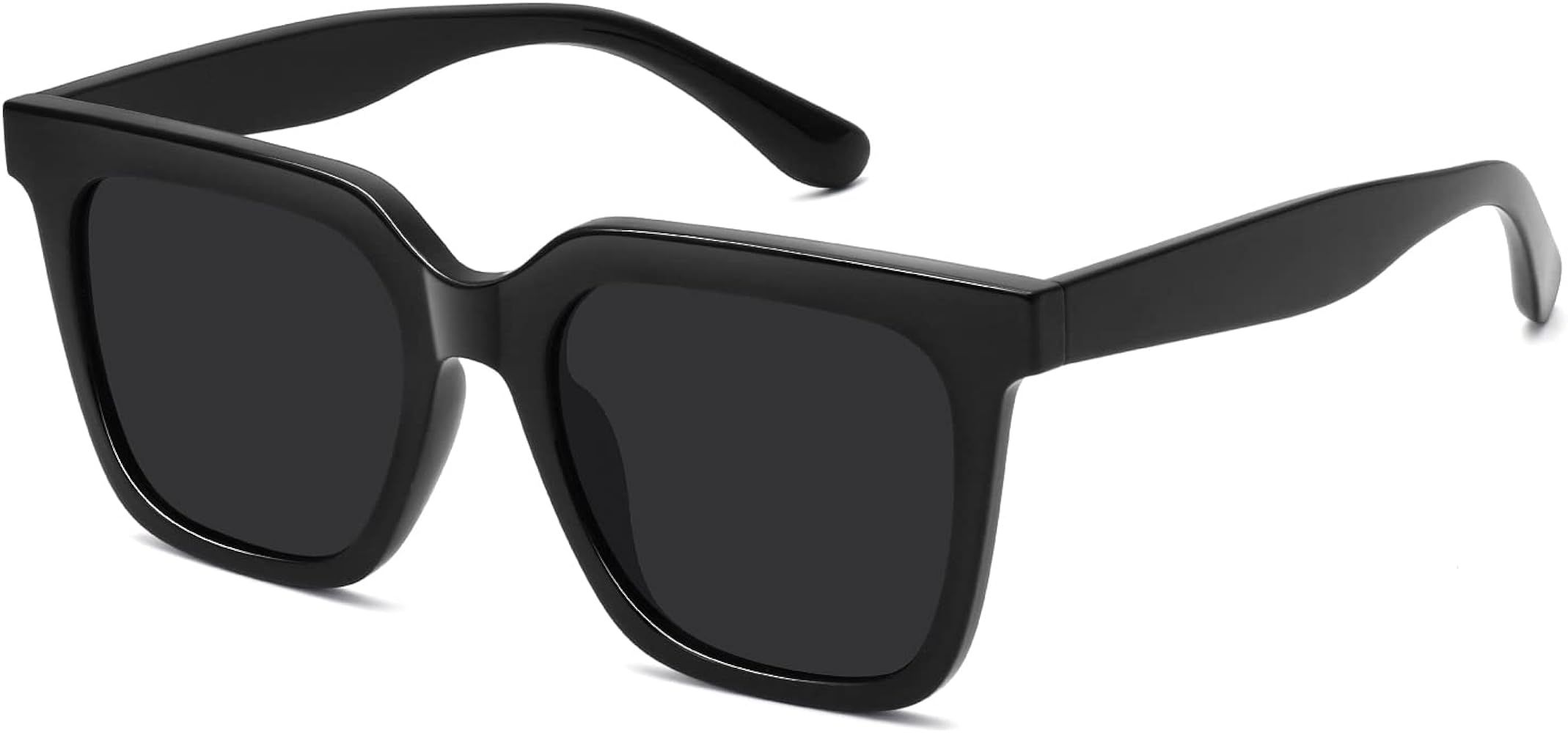 Women Square Sunglasses Black Sunglasses for Women Retro Sun Glasses UV400 Protection | Amazon (US)