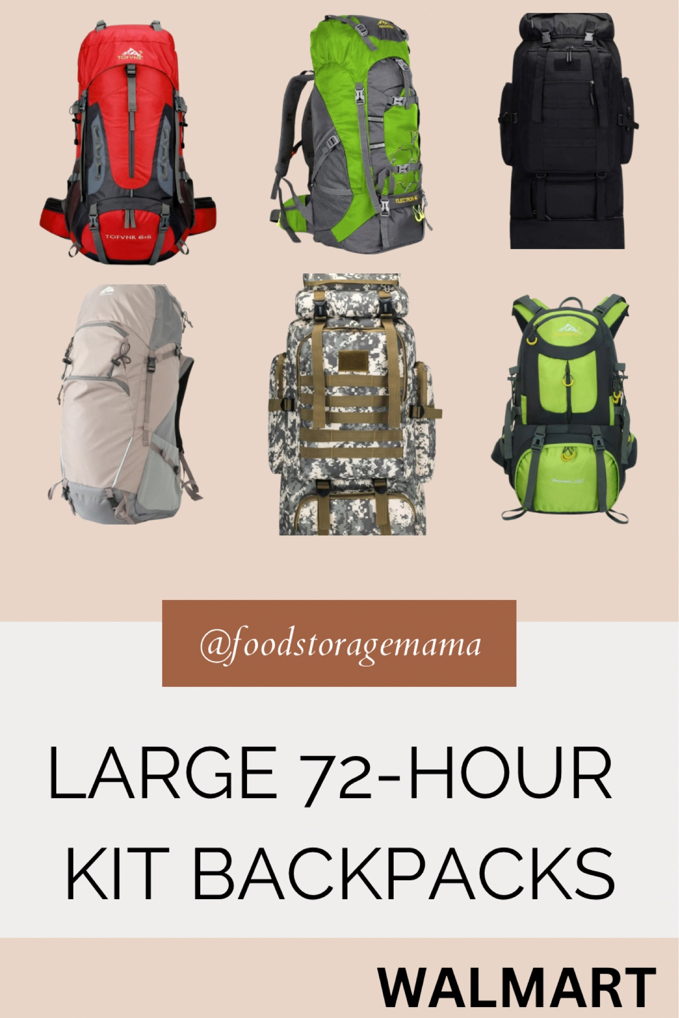 I have rounded up several affordable large hiking backpacks that you could use for your 72-Hour Kits! 

I recommend LARGE backpacks for adult 72-Hour Kits because in the adult kits you will be packing the majority of your emergency supplies for your families. 

Small children will need much smaller and lighter backpacks than adults. 

All of these hiking packbacks are over 50L and under $40 

#LTKActive #LTKHome #LTKFindsUnder50