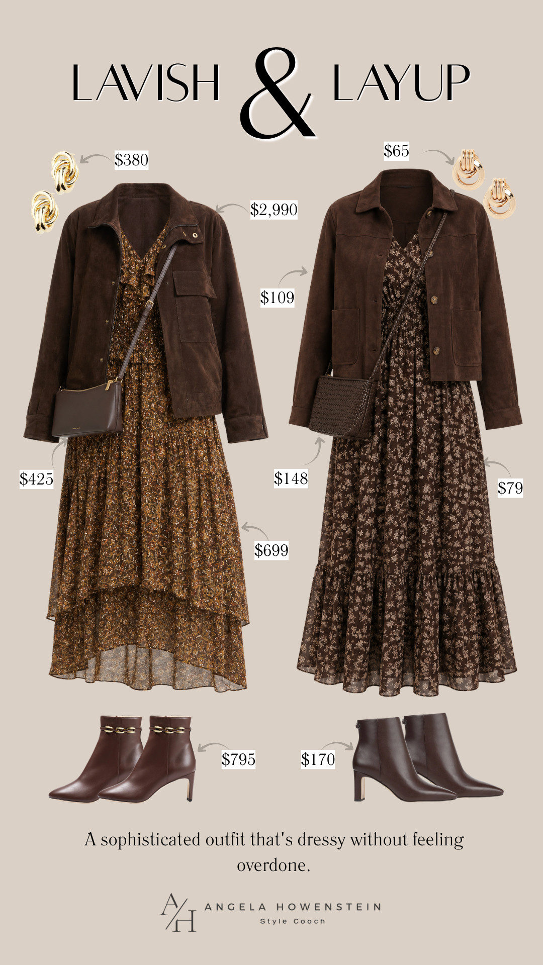 Love the luxury look but not the luxury price tag? That's exactly what today's Lavish & Layup is all about.

From the suede jacket to the flowy floral dress and ankle boots, you can recreate this timeless outfit for a fraction of the cost.

Style isn't about how much you spend—it's about choosing classic pieces you'll wear season after season.

Which look would you choose: Lavish or Layup? Tell me in the comments! 🤎

👩‍💻 LTK PRO TIPS
❤️ Heart = Support my posts ;-)
🔖 Save = Get sale & restock alerts for the things you love!
📋 Lists = Keep favorites organized (List ideas: Christmas, Birthdays, and Vacations!)
📲 Share = Send lists and products to a friend (or your daughters like me).
💬 Comment = Ask me anything, and I'll answer. ;-) 

 #LTKootd #LTKOver40 #LTKSaleAlert
