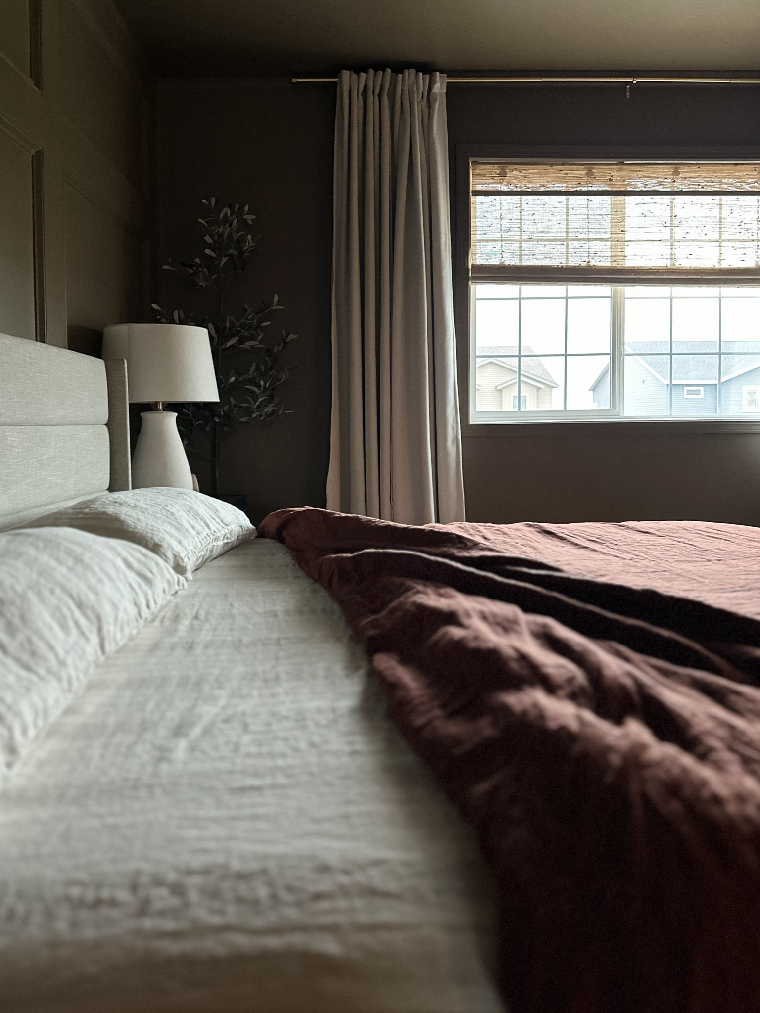 Quince European Linen Duvet in Bordeaux and the European linen modern striped sheets

Use code INFG-HAMANNS10 for 10% off your first order! 


Burgundy duvet, brown bedroom, amber Lewis x Loloi rug in moss/salmon, casaluna throw, throw pillows, plaid pillow, white ceramic lamp, black nightstand, coffee table books, McGee & co glass lamp, faux tulips, layered bedding, rattan decor boxes, home decor, brass picture frame, wall moulding #LTKMostLoved 

#LTKstyletip #LTKhome