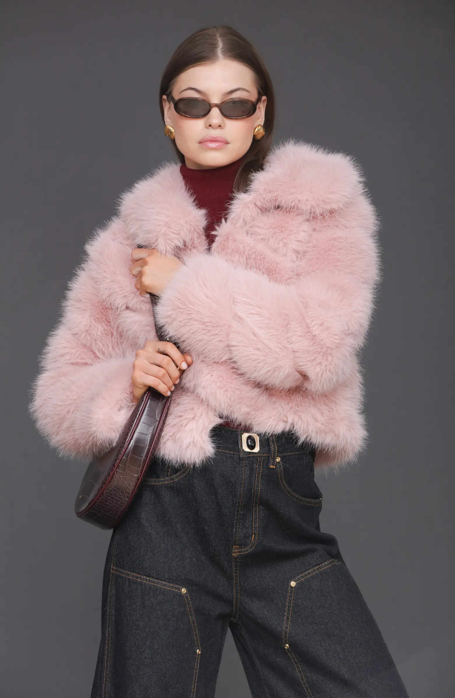 Avec Les Filles Faux Fur Crop Jacket | Nordstrom | Nordstrom