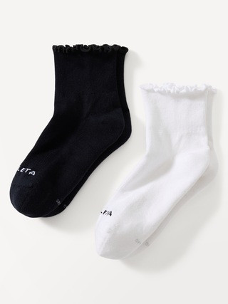 Athleta Ruffle Everyday Quarter Crew Sock 2-Pack | Athleta