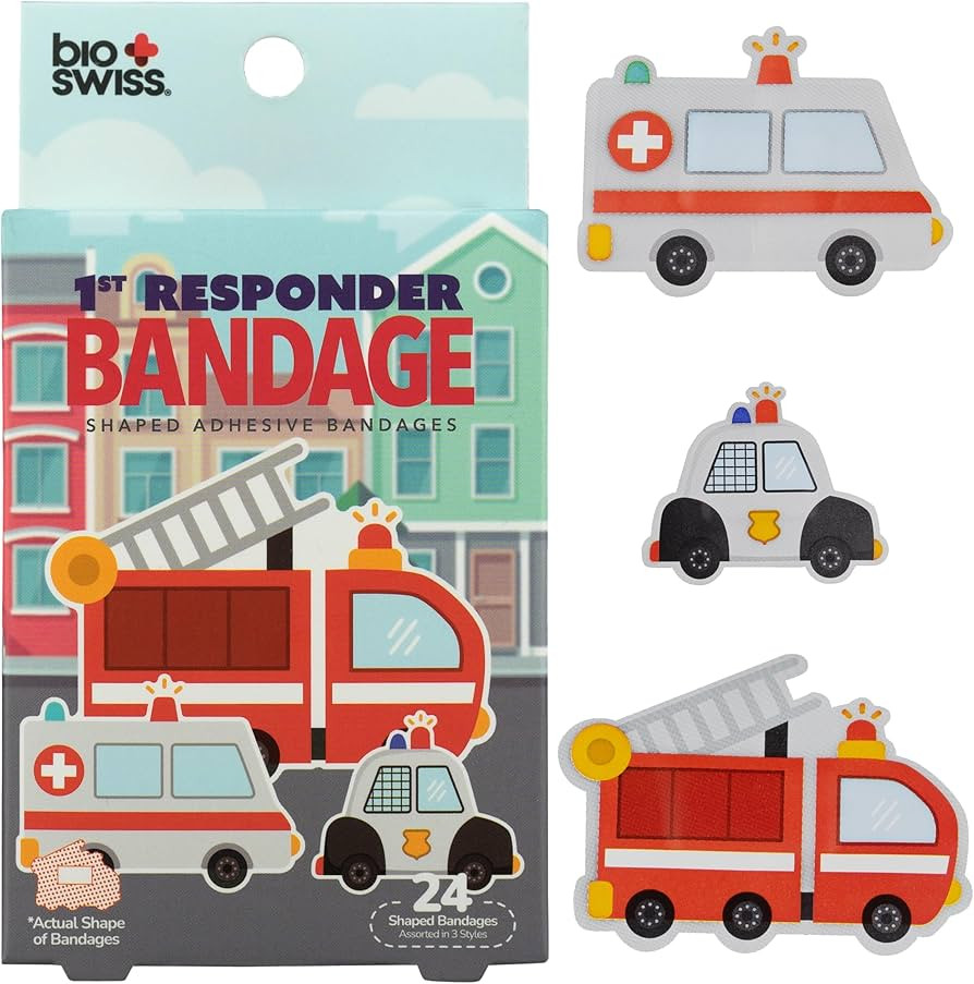 BioSwiss Bandages, First Responders Shaped Self Adhesive Bandage, Latex Free Sterile Wound Care, ... | Amazon (US)