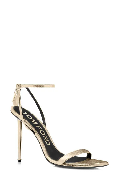 TOM FORD Padlock Sandal in Pale Gold at Nordstrom, Size 9.5Us | Nordstrom
