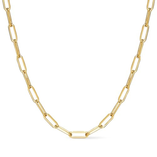 Ana Luisa | Link Chain Necklace - Laura Bold | 14K Gold Plated Chain | Versatile, Easy-To-Layer | Hypoallergenic, Water-Resistant & Tarnish-Free Necklace| 14K Gold Necklace| Adjustable Chain Length | Amazon (US)