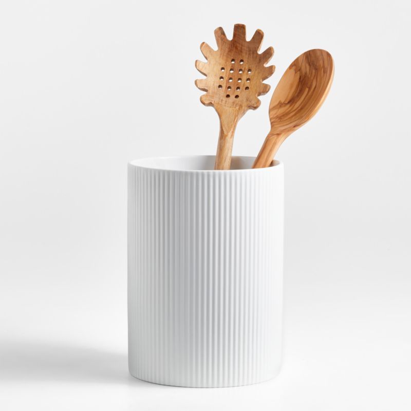 Hanno Ceramic Utensil Holder + Reviews | Crate & Barrel | Crate & Barrel