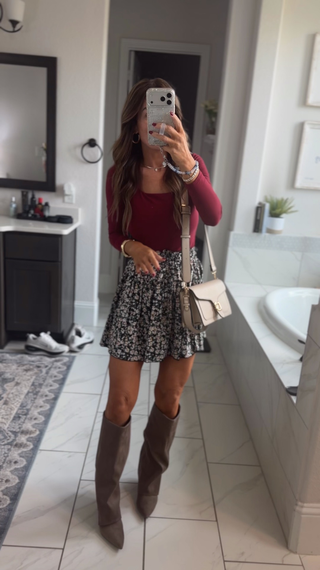 Wearing a small in the skirt and an XS in the top! I did my normal sneaker size for the boots.

#LTKdayinmylife #LTKgrwm #LTKootd