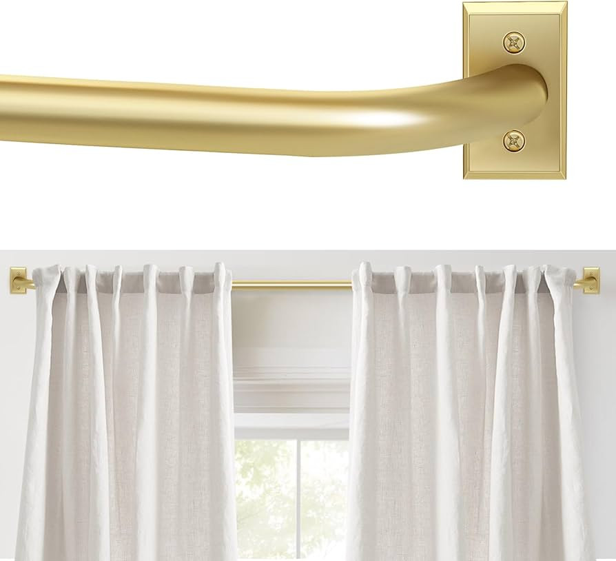 Blackout Curtain Rod, Adjustable Extra Long Curtain Rod for Windows 66 to 184 Inches(5.5-15.3Ft),... | Amazon (US)