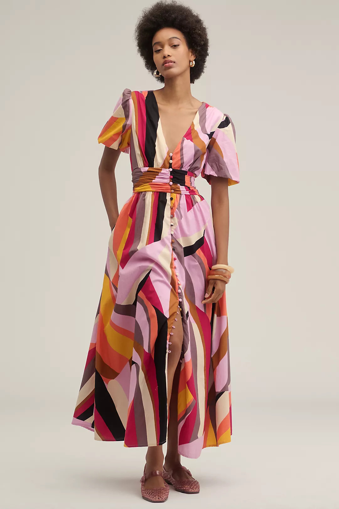 The Katerina Button-Front Dress | Anthropologie (US)