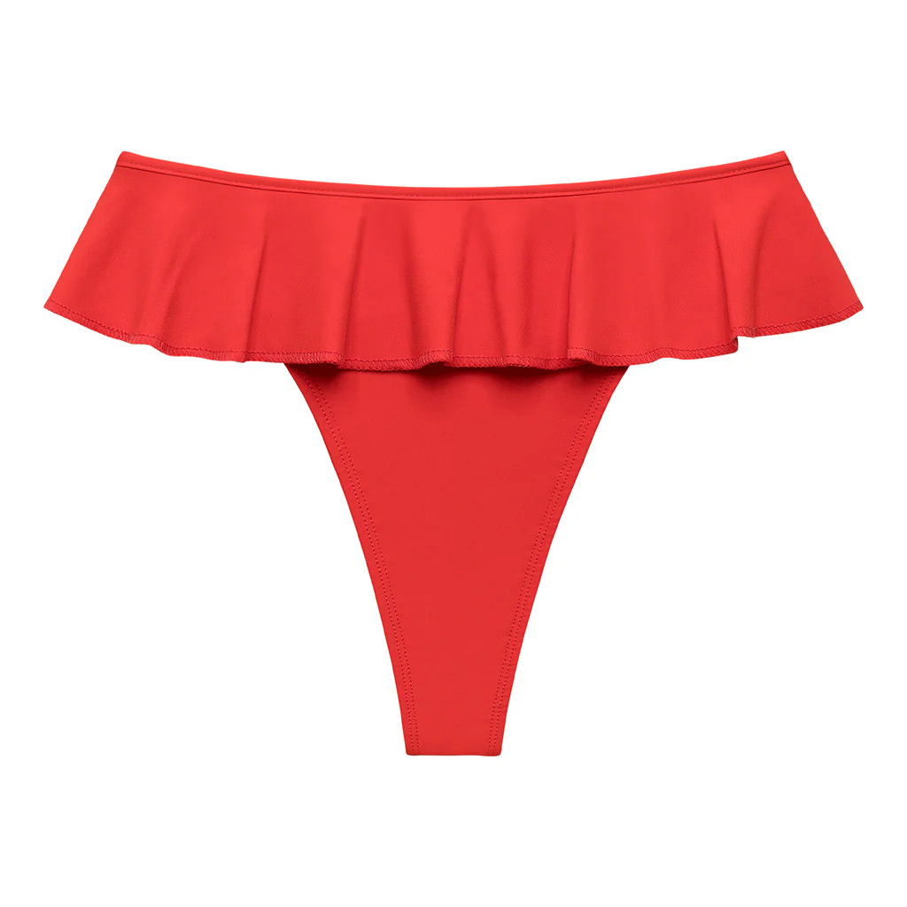 Cherry Tamarindo Ruffle Bikini Bottom | Montce