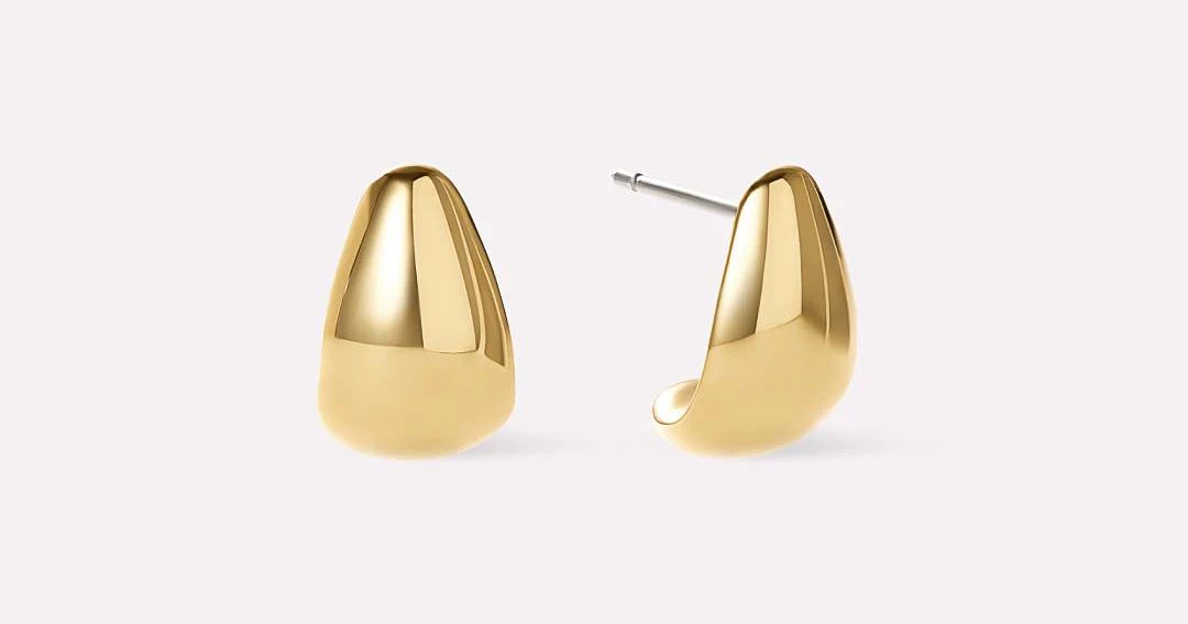 Gold Huggie Earrings - Alessia | Ana Luisa