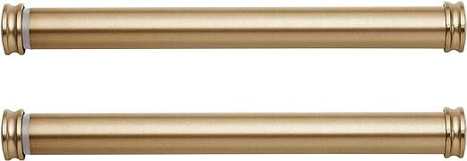 MODE Premium Collection Side Mount Curtain Rod Pair with End Caps, 12 to 20 in - Gold | Amazon (US)