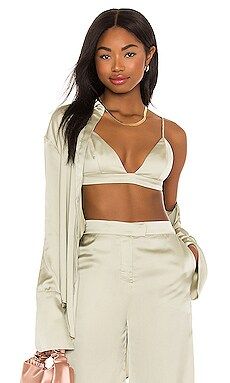 Song of Style Dario Bralette in Pale Olive from Revolve.com | Revolve Clothing (Global)