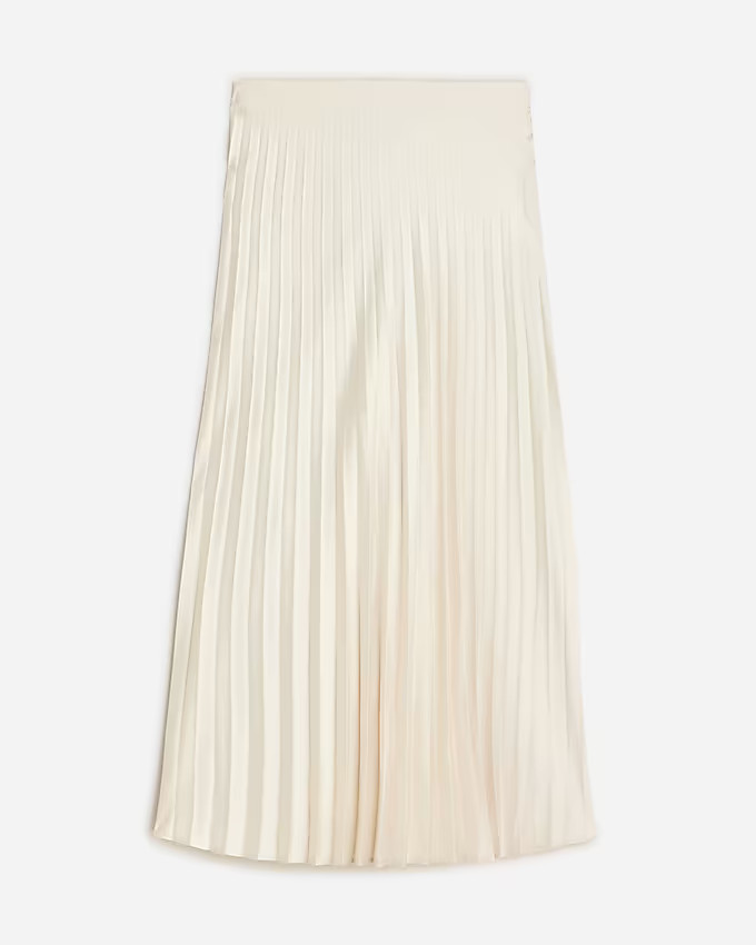 Pleated pull-on midi skirt | J. Crew US