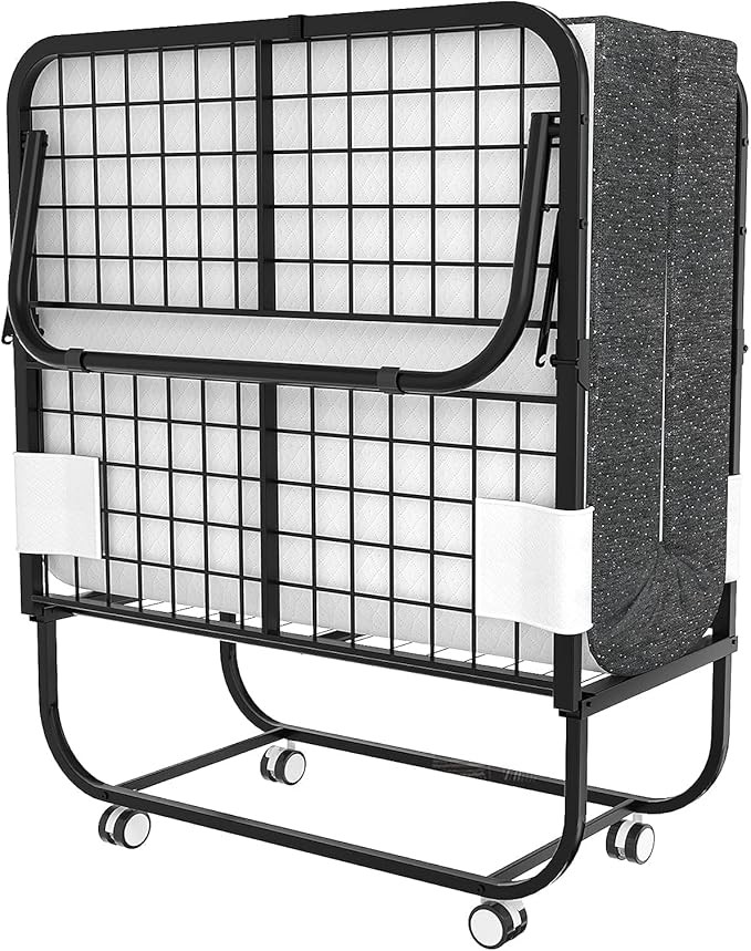 Foxemart Folding Bed with Mattress Portable Foldable Guest Beds Cot Size Rollaway Beds for Adults... | Amazon (US)