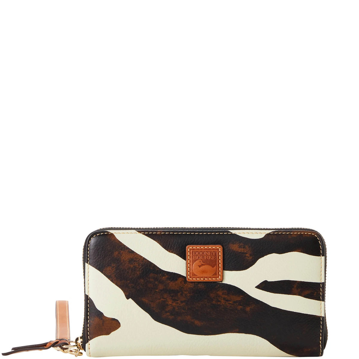 Dooney & Bourke Zebra Leather Large Zip Around Wristlet  | eBay | eBay US
