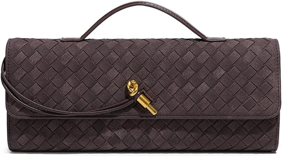 JYG Suede Woven Handbag for Women Trendy Evening Shoulder Bag Casual Clutch Purse Crossbody Satch... | Amazon (US)
