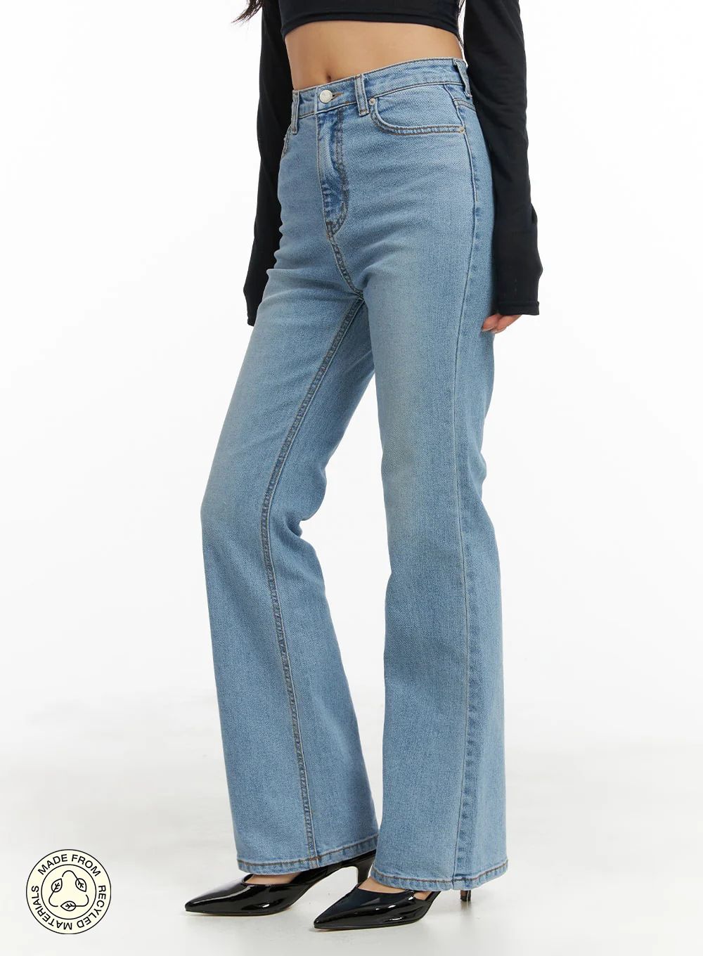 Recycled Slim Bootcut Jeans CM420 | Lewkin