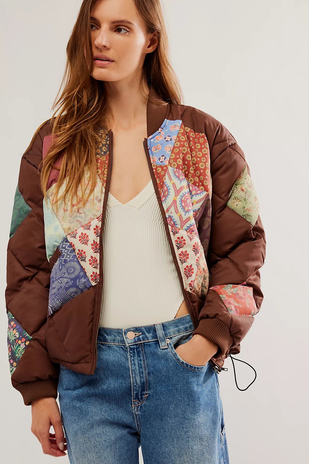 Found Diamond Quilted Patchwork Jacket | Free People (Global - UK&FR Excluded)