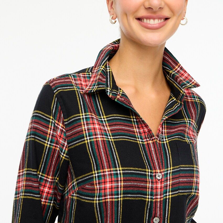 Petite tartan flannel shirt | J.Crew Factory
