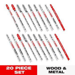 T-Shank Jig Saw Blade Set (20-Piece) | The Home Depot